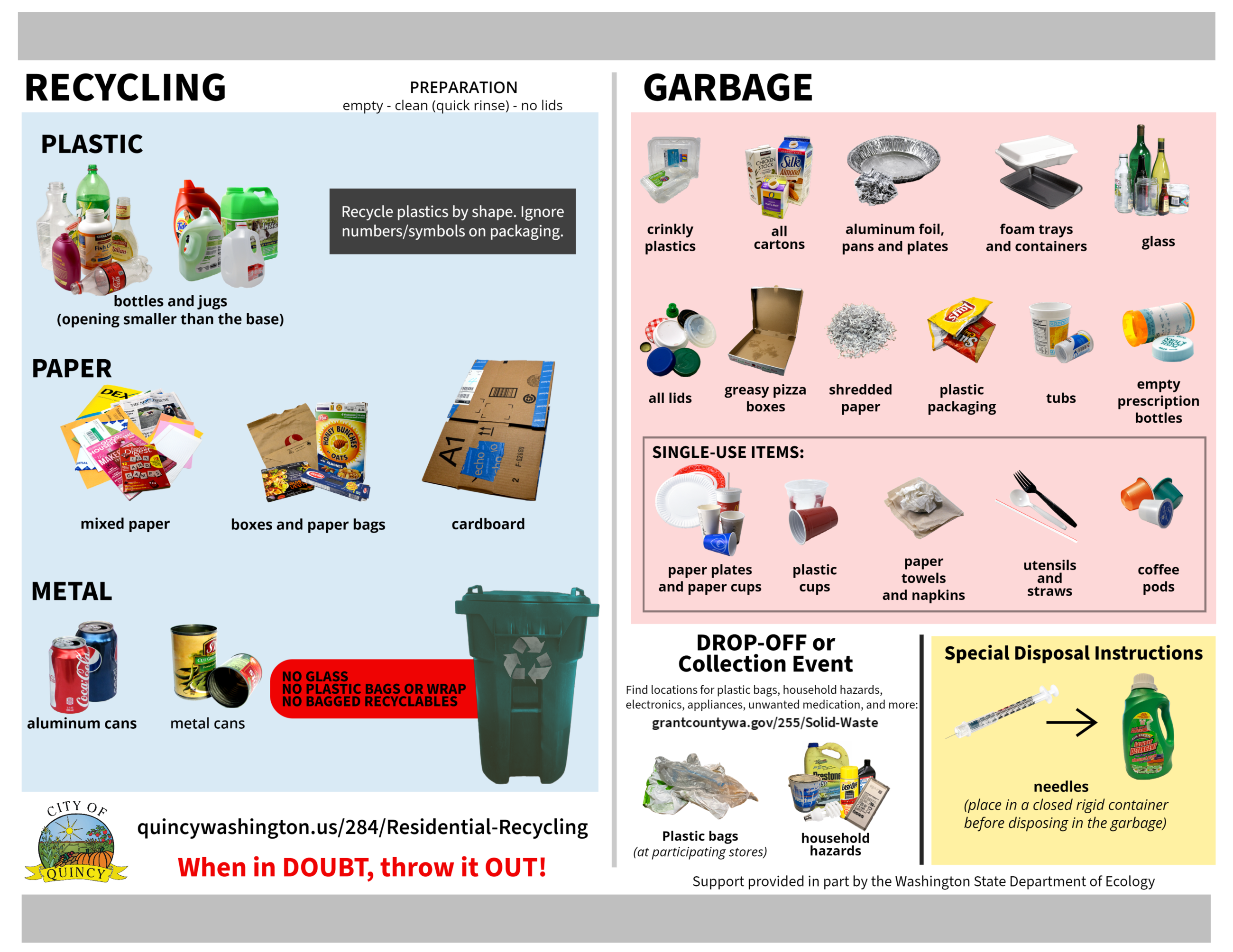 Recycling Material flyer - English