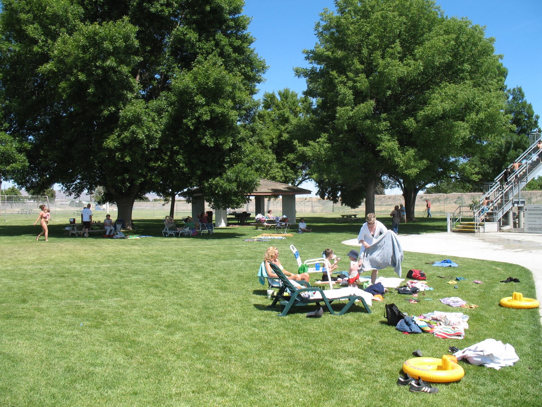 People sitting on the grass