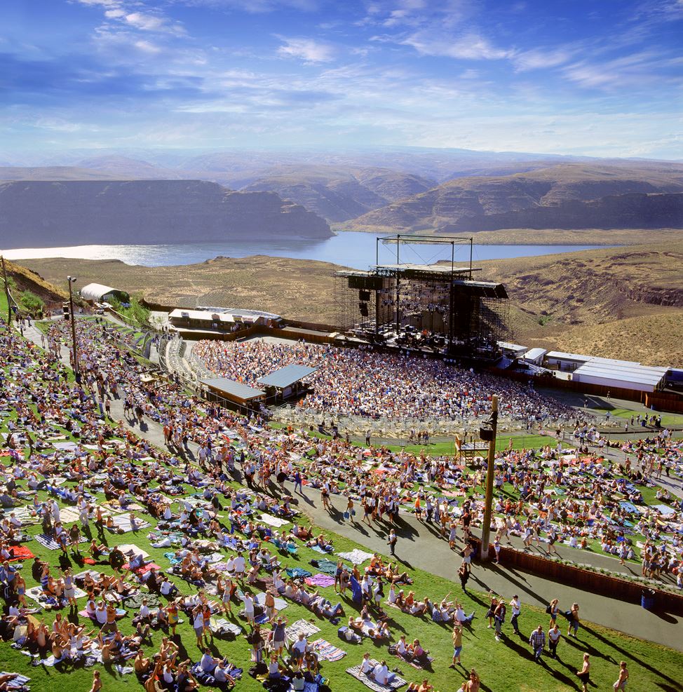 Aerial of a concert