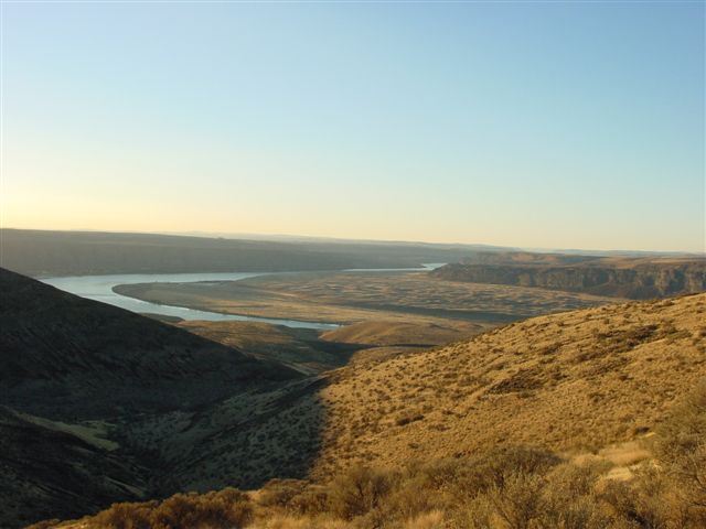 River flowing through hills