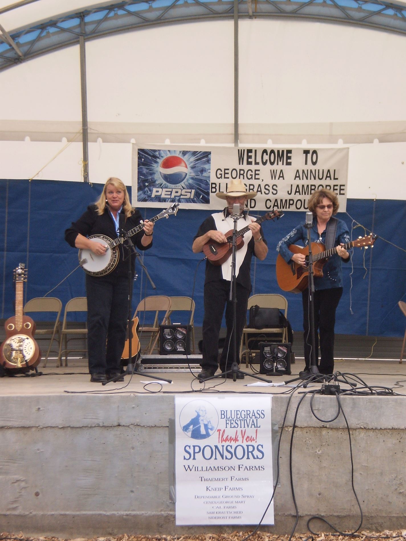 Band on stage with instruments