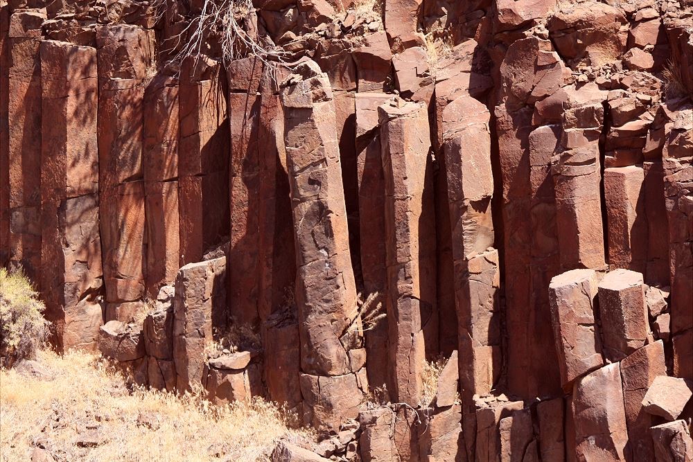 Close up photo of a Basalt Column