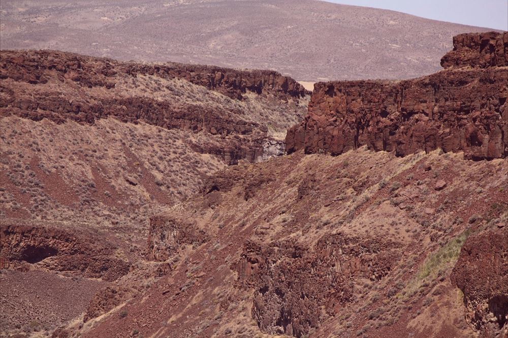 Basalt Columns with ravine between them
