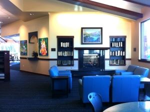 Lounging area at the New Library